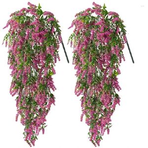 Fleurs décoratives fleur artificielle vigne en plastique faux blé oreille lavande pour plafond monté jardin Groggery décoration plante