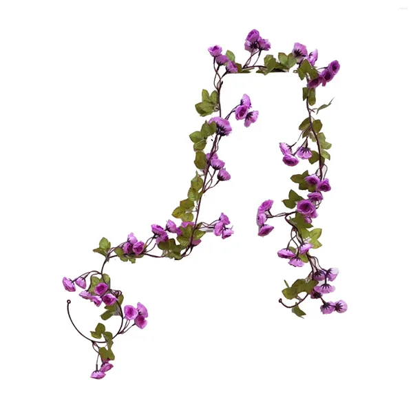 Fleurs décoratives Fleur artificielle Vigne Intérieur Extérieur 69 Tête Simulé Décor À La Maison Po Prop Guirlande De Mariage Restaurant Fête Suspendue