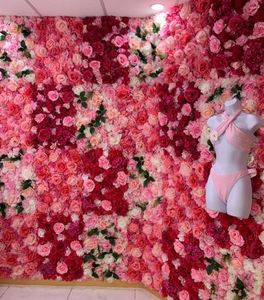 Fleurs décoratives mur de fleurs artificielles 40x60cm bricolage décoration de mariage de noël fond boutique de fête d'anniversaire personnalisé