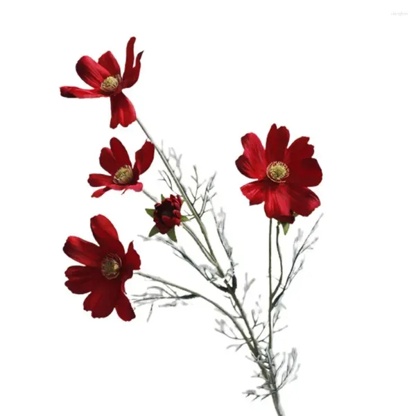 Fleurs décoratives fleur artificielle imperméable à l'eau réaliste tissu de soie marguerites pour la décoration intérieure