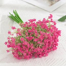 Fleurs décoratives Artificial Flower Wedding Bouquet Plastic Gypsophip Bridal Fake Home Decoration Arrangement