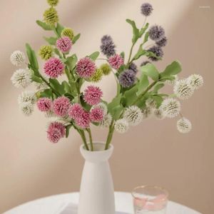 Fleurs décoratives fleur artificielle fête de mariage décoration de la maison herbe de soie pissenlit fausse plante verte Branches simples