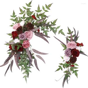 Decoratieve bloemen Kunstbloemkrans Deurdrempel Diy Bruiloft Decor Thuisfeest Roos Bloemenmuur Kerstslinger Cadeau Pioenplanten