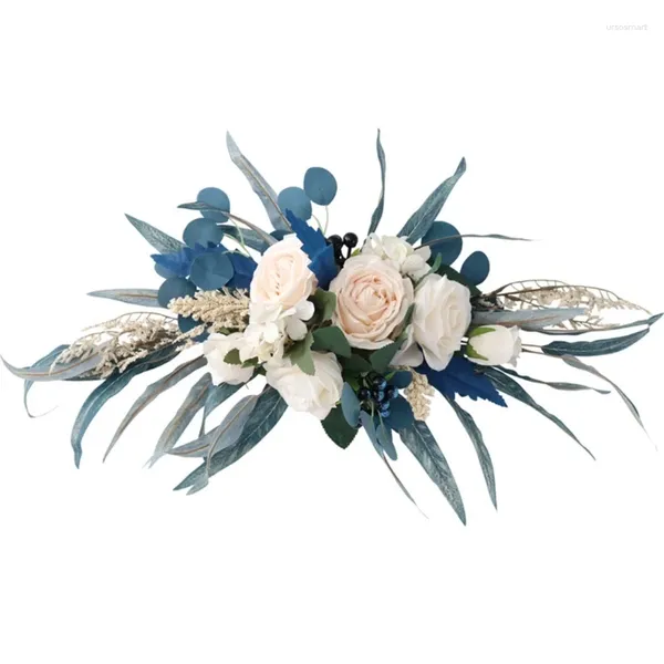 Fleurs décoratives Fleur artificielle Couronne de couronne de porte Décorations de mariage pour la fête