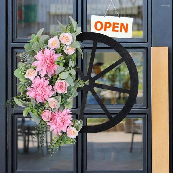 Fleurs décoratives Fleur artificielle Couronne de roues conception