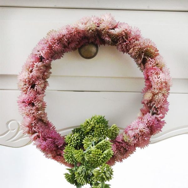 Fleurs décoratives couronne de fleurs artificielles caoutchouc souple grec pour bricolage maison fête boutique décoration plantes mariage affichage ornements