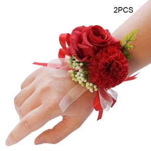 Decoratieve bloemen kunstmatige bloempols corsage prachtige ontwerp meisje bruidsmeisje