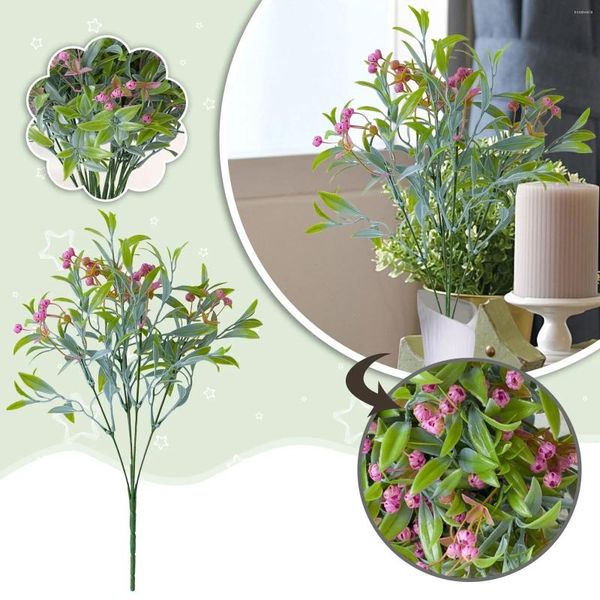 Fleurs décoratives plantes à fleurs artificielles et fausses feuilles de verdure décor naturel pour les espaces intérieurs vivant réalistes