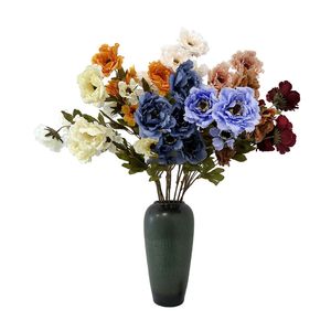 Fleurs décoratives Fleurs artificielles ponton fleur de pivoine pour les fêtes de famille