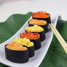 Fleurs décoratives aliments artificiels PVC Simulation modèle de Sushi japonais faux cuisson restauration accessoires d'affichage