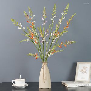 Decoratieve bloemen kunstmatige geurige sneeuw orchidee zijden bloem mars eenvoudige home decoratie vlam pography props