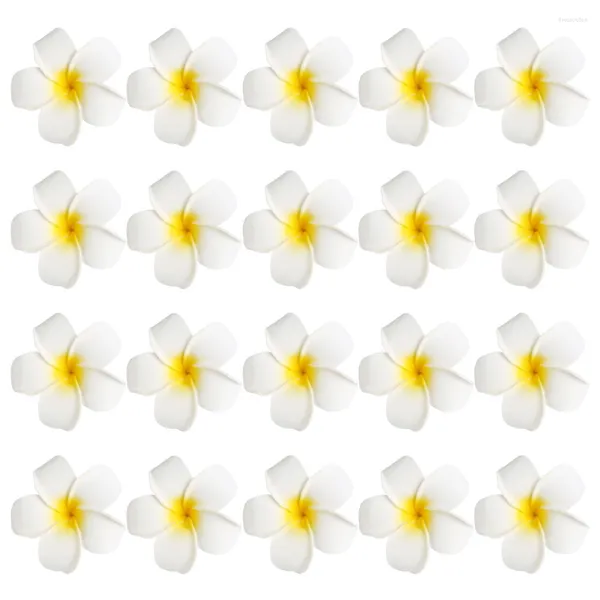 Dekorative Blumen Künstliche Frangipani Plumeria Blume Haarnadel Haarspange Frauen Zubehör Mädchen Clips Haarspangen Dünne Hawaiian Dekor