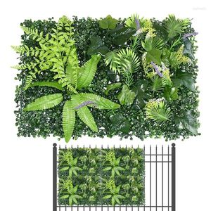 Flores decorativas cerca de jardín artificial hojas realistas panel de pared privacidad enrejado de enrejado faux hivy planta verde decoración