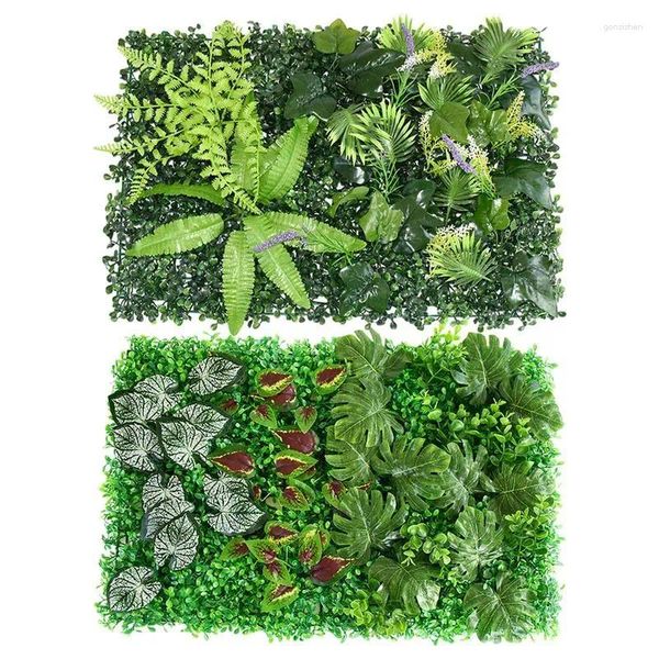 Flores decorativas Valla de jardín artificial Ivy Ivy Pantalla de privacidad Panel de cercado de hojas Hojas de eucalipto realistas para balcón y patio trasero