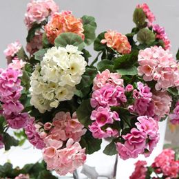 Fleurs décoratives géranium artificiel rouge rose plante plantes fleur pographie ensemble décoration Arrangement