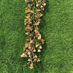 Fleurs décoratives Artificielle Or Faux Fleur Rotin Eucalyptus Vigne Guirlande Morning Glory Mariage Jardin Décoration Mur Décor À La Maison