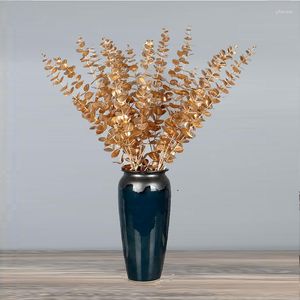 Decoratieve Bloemen Kunstmatige Gouden Plastic Jaar Zegen Vat Accessoires Ginkgo Biloba Eucalyptus Grote Lotus Fruit