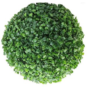 Fleurs décoratives boule d'herbe artificielle boules topiaires d'intérieur plantes en plastique extérieur décorations de mariage pendentif vert bricolage ornement