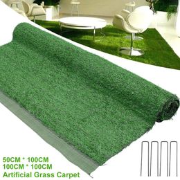 Fleurs décoratives Grass artificiels Carpet Simulation verte Synthétique Jardin Porceau mat Diy Balconie Rolls de décoration de sol du sol de la maison intérieure