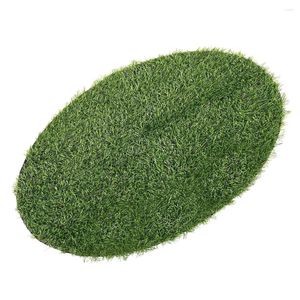 Decoratieve bloemen kunstmatige gras placemats ronde tafel mat groene nep graspleister pluizig cirkelvormig tapijt tapijt