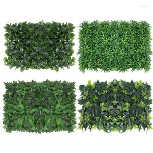 Fleurs décoratives gazon artificiel plante panneau mural plastique vert pour fond pelouse et jardin extérieur décoration de mariage à la maison