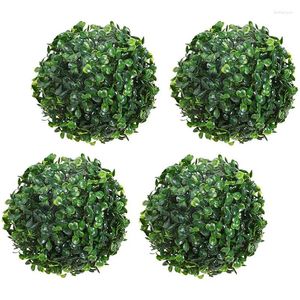 Decorative Flowers Artificial Grass Topiary Ball Plants Hanging Wedding Decor Front Porch Balls 4Pcs