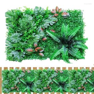Fleurs décoratives Panneaux muraux de l'herbe artificiels Tafrant Plante Foliage de la haie Porte de pelouse Greery Faux Arbustes Topiaire