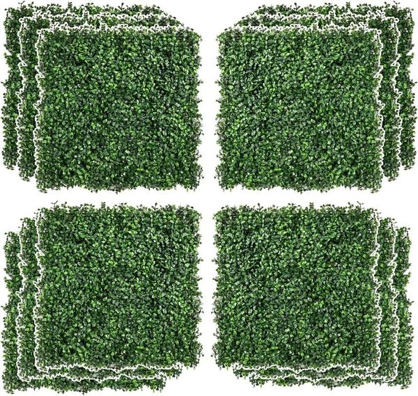 Fleurs décoratives Grass artificiels Panneau mural fond 12 pcs 20 