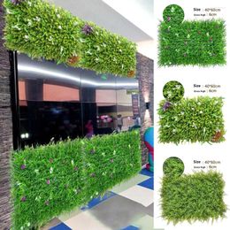 Fleurs décoratives artificiel Green Square Plastique Place Plant Plant Home Decorations Mur pour Els Living Room Cafes Garden simulé