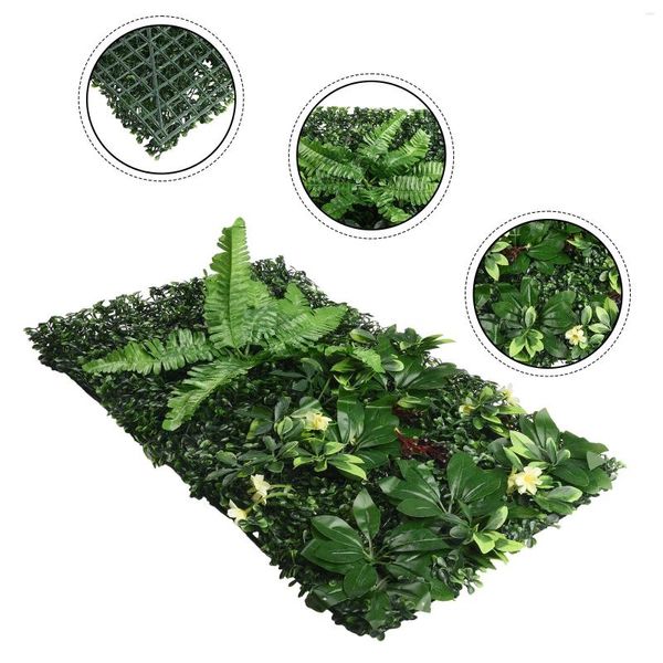 Fleurs décoratives gazon vert artificiel carré plante de pelouse en plastique décoration murale de maison décor Art bricolage salle d'ornement