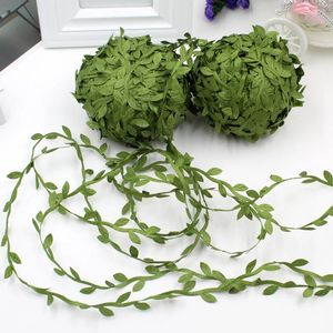 Fleurs décoratives feuilles vertes artificielles vignes plantes suspendues arbre pour noël fête de mariage boîte-cadeau bricolage guirlande décoration accessoires