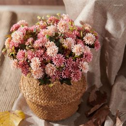 Bouquet de plantes vertes artificielles décoratives, œillet pastoral, lilas d'automne, décoration florale pour mariage, décoration de maison