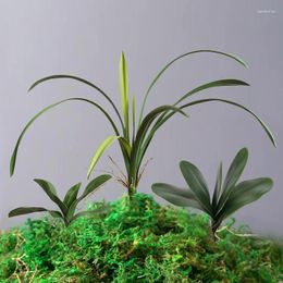 Fleurs décoratives Plantes vertes artificielles Whelan Feuilles de glaïeul en caoutchouc doux et phalaenopsis