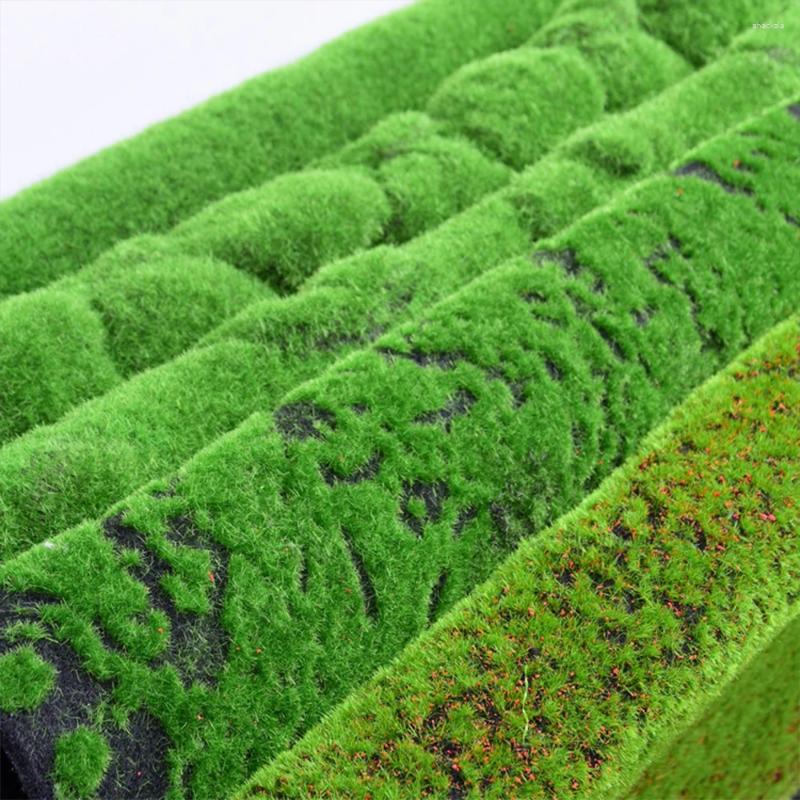 Dekoratif çiçekler yapay yeşil bitkiler yosun çim ebedi yaşam sahte mini peyzaj el sanatları el ev dekorasyon saman yatağı için