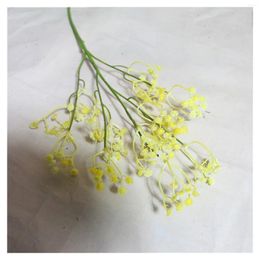 Fleurs décoratives Gypsophila artificielles, faux caoutchouc souple pour décoration de maison, de mariage, de fête d'anniversaire