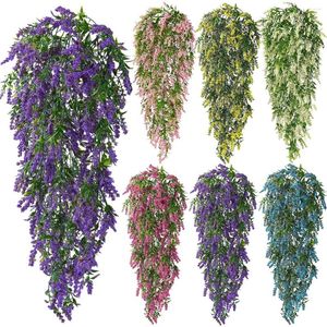 Fleurs décoratives suspendues artificielles fausses plantes guirlande pour la maison de mariage extérieur jardin jardin jardin panets muraux décor