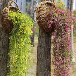 Fleurs décoratives suspendues artificielles Ivy Garland Plantes Vine Fake Flowage Flower Wisteria Party Party Mariage Home Decor