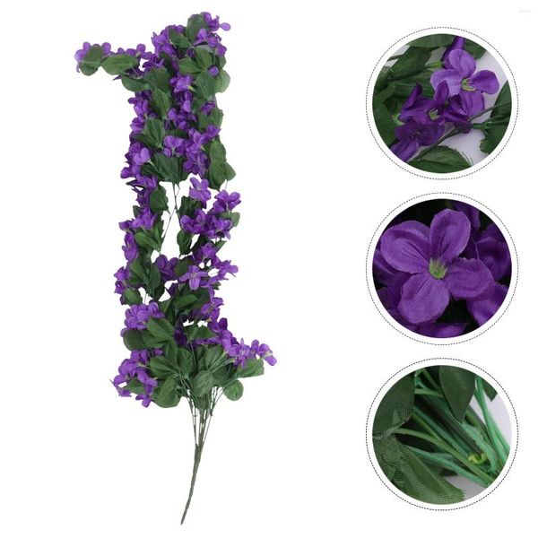 Fleurs décoratives artificielles suspension de vigne fleur violet mur garland mariage fête fausse plantation po accessoires