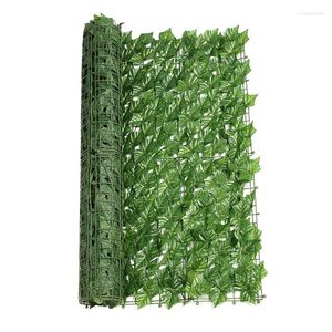 Decoratieve bloemen Kunsthaag Muur Buiten Tuin 19.6x118inch Faux Ivy Privacy Hek Scherm