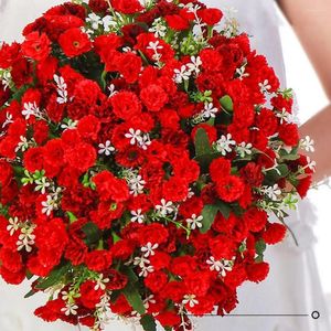 Fleurs décoratives Bouquet de fleurs de fleurs de haute qualité artificielles Bouquets de fleurs de soie pour la Saint-Valentin pour la maison de mariage