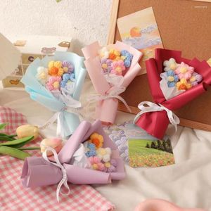 Decoratieve bloemen kunstmatige home decor scène display mini haakwolken nep roos handgemaakte bloemen cadeaubon bruiloft