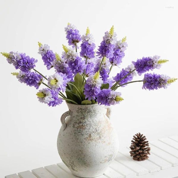 Fleurs décoratives tuyau artificiel lavande jacinthe fausse table à manger fleuris