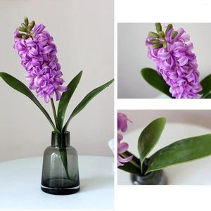 Decoratieve bloemen kunstmatige hyacint simulatie bloem romantisch warm home decor 3d real touch hyacinthus oriëntalis pot ornamenten