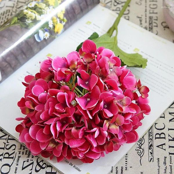 Fleurs décoratives fleur d'hortensia artificielle pour la décoration de fête d'anniversaire de mariage bricolage guirlande mur pographie accessoires de fond