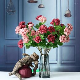 Fleurs décoratives Hortensia artificiel Simulation plante en plastique mariage bouquet de mariée maison salon jardin arrangement floral boule de neige