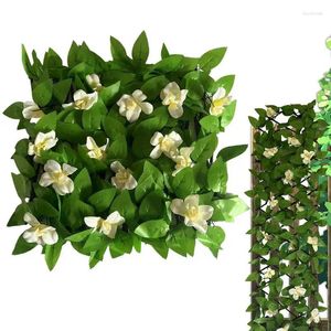 Decoratieve bloemen kunstmatige klimop privacy hek groen blad panelen faux scherm hagen voor thuisbalkon decoratie