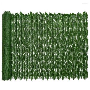 Écran de clôture de confidentialité de lierre artificiel de fleurs décoratives 0.5X3M haies et décoration de feuille de vigne de Faux pour le jardin extérieur