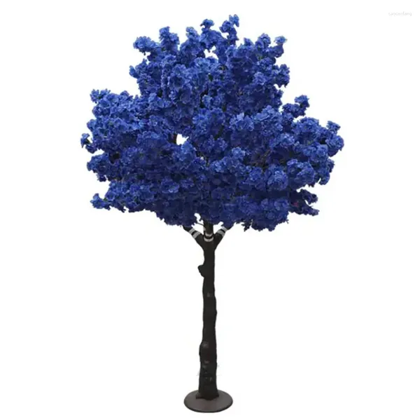 Flores decorativas Cerezo japonés artificial Grandes árboles de flor azul Decoración Boda y fiesta