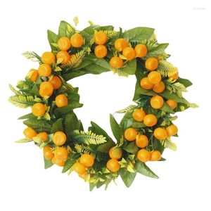 Fleurs décoratives artificiels kumquat wreat simulation suspendue artisanat pour la récolte de fête à thème du bar El Door décoration