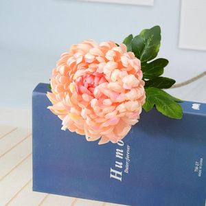 Fleurs décoratives Artificielle Grand Chrysanthème Soie Pour La Maison Chambre Table Décor De Noce Décoration Faux